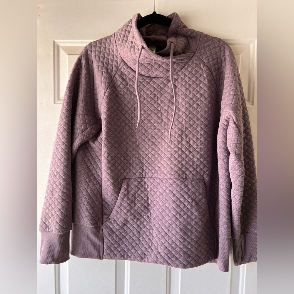 Lavender pull over sweater with thumb holes